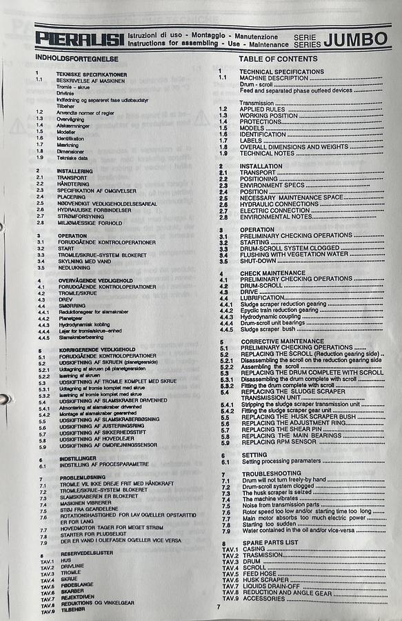 Refurbished PIERALISI decanter, type JUMBO 4