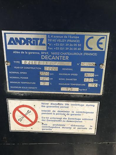 Used 2006 ANDRITZ D4LLC30BHP