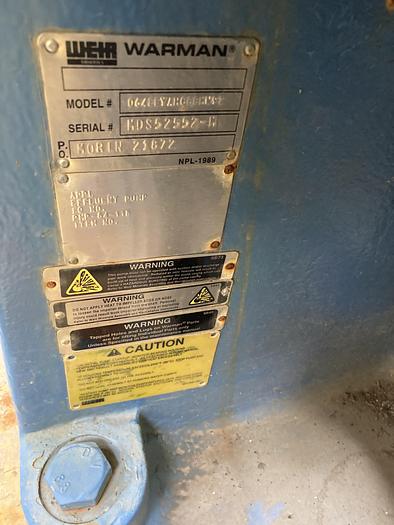 Used Used Weir Warman Model 064EEYAHCCCMW92 6 X 4 AH slurry pump