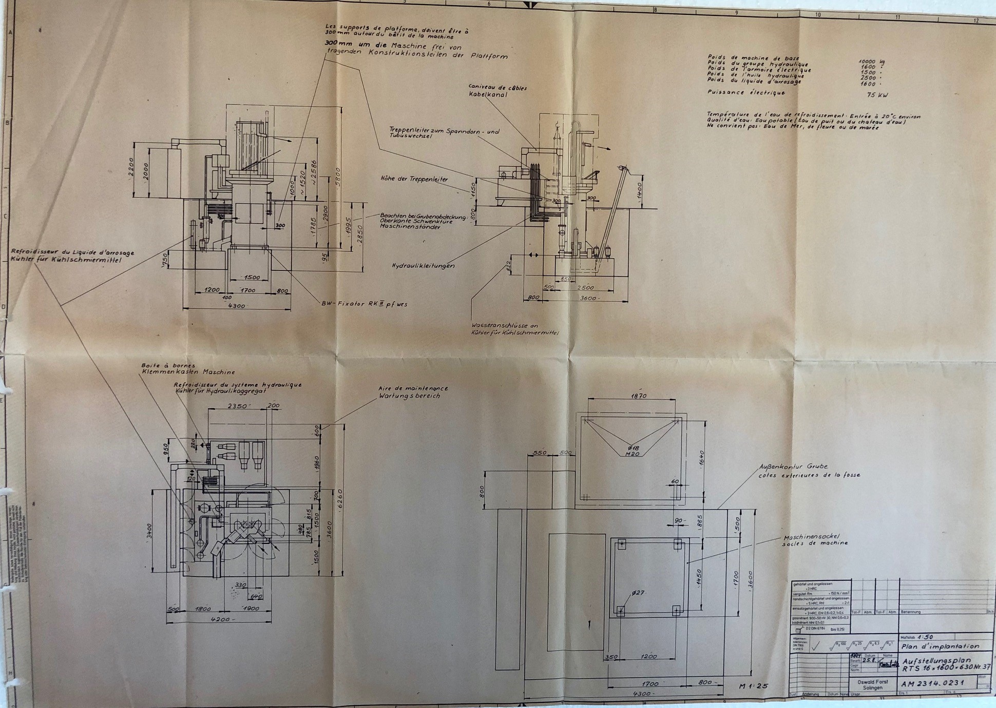 Usado FORST RTS 16x1600x630 Brochadoras #4222