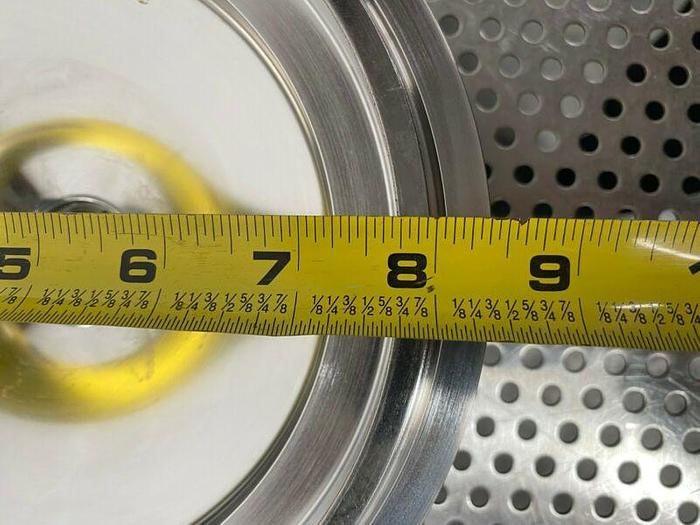 Used Stainless Steel Cylindrical 1 1/2" Sanitary Fitting to 8 1/2" OD Connection