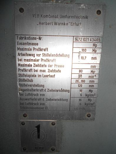 Gebruikt EXCENTERPERS C-FRAME WMW/ERFURT