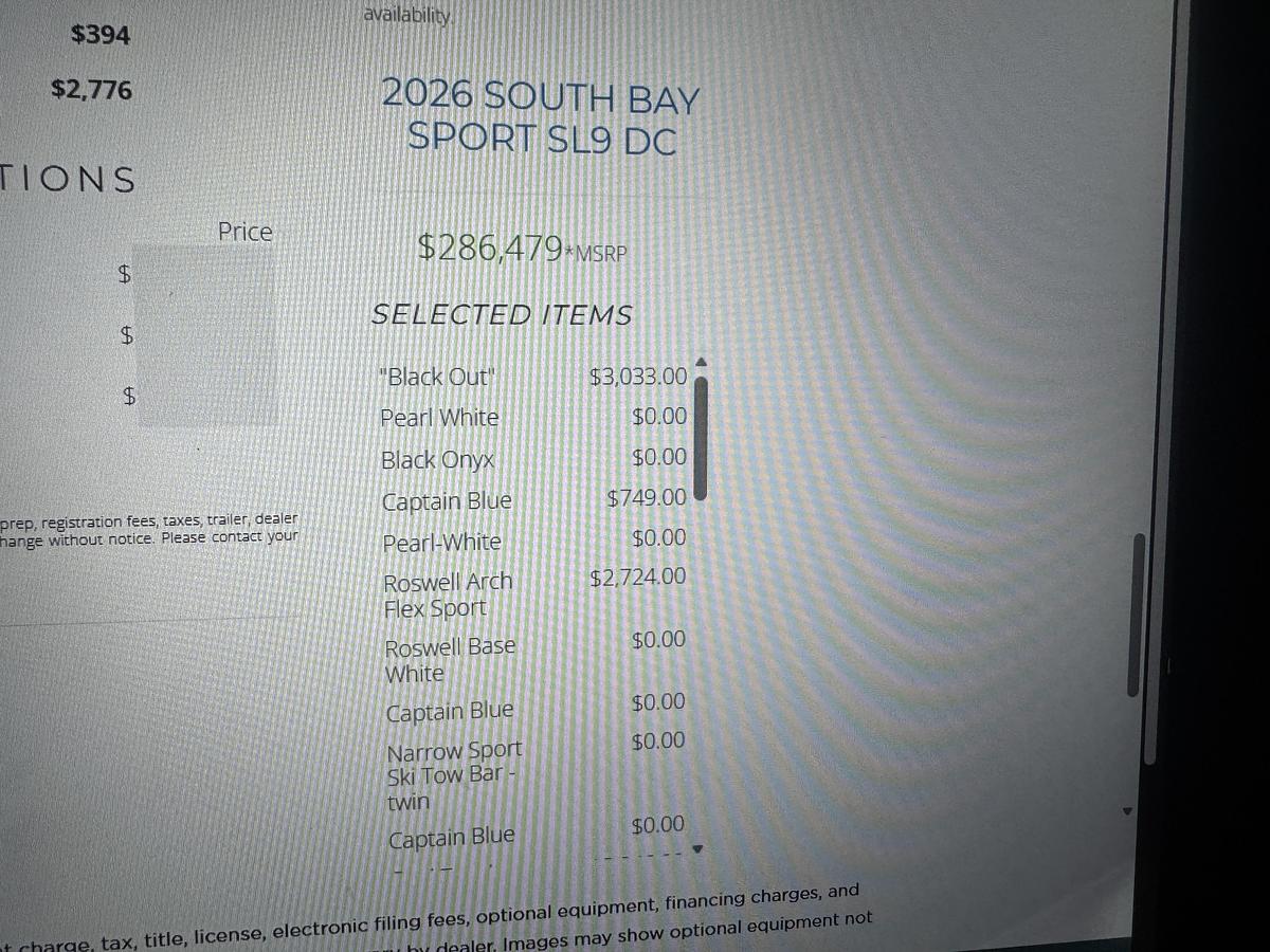 2026 South Bay 25 Sport Twin