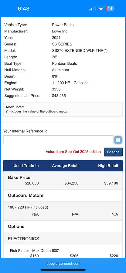 Used 2021 Lowe 270 SS
