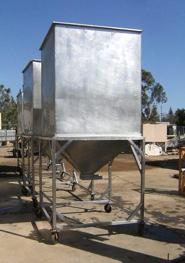 Used Hopper, 160 CF, S/st, Portable, (2) #S740452