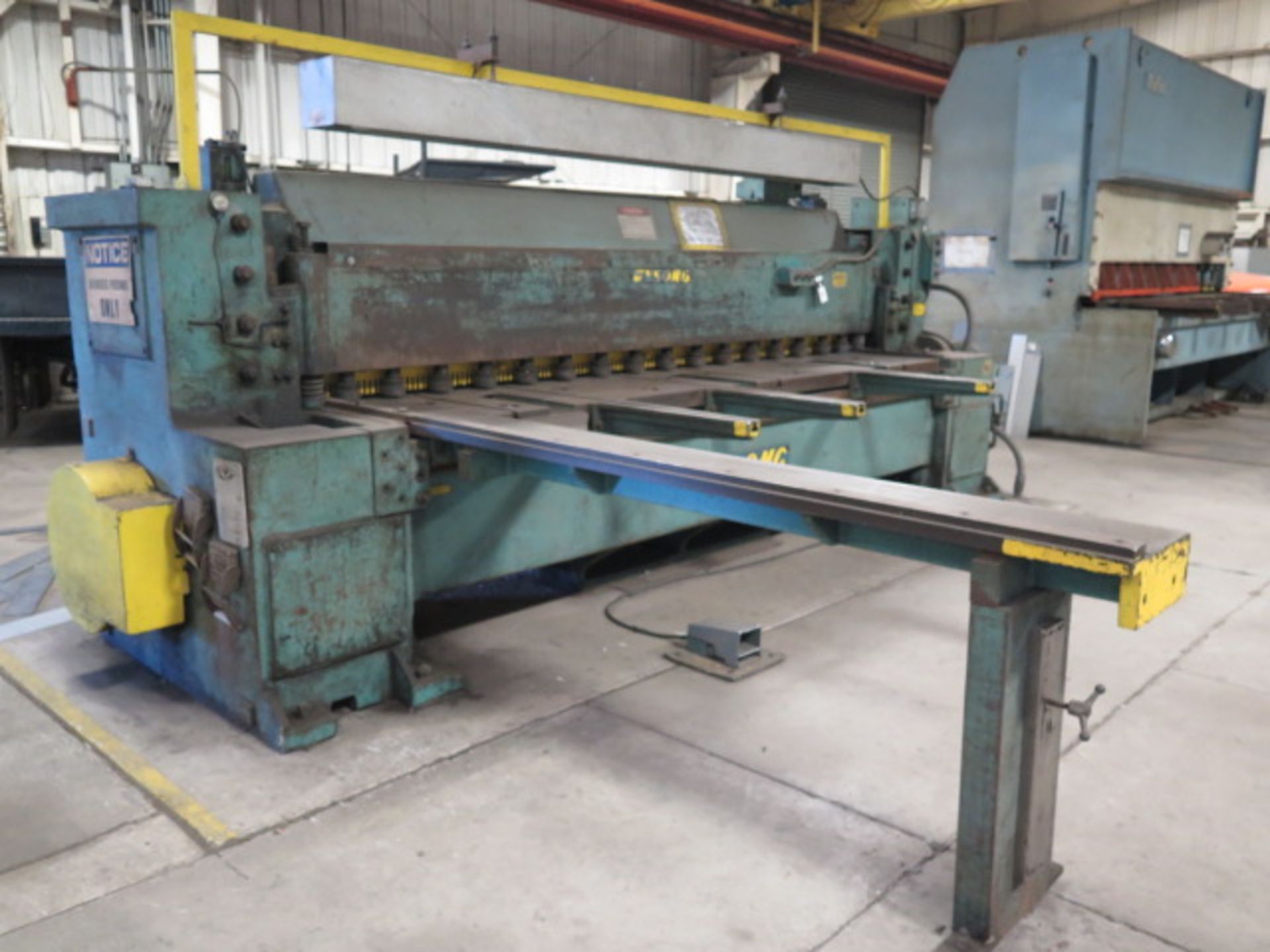 Used Wysong 3/8" x 10' Mechanical Power Squaring Shear Model 1038
