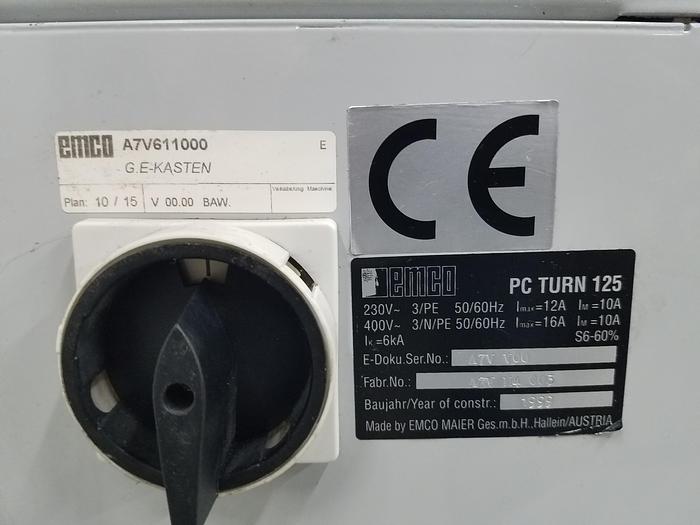 Refurbished 1999 EMCO PC TURN 125 CNC LATHE with upgraded 2018 Centroid Touch Screen Controller