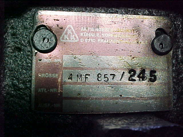 Used KKK 4MF-857/245