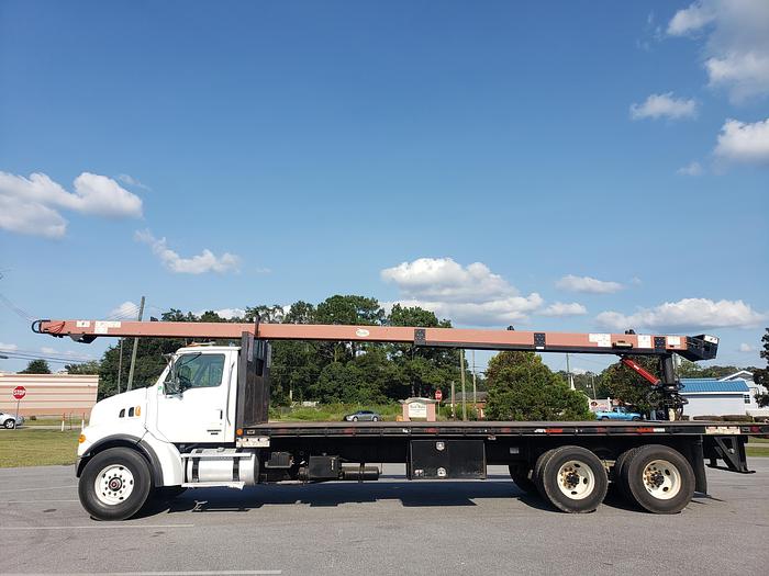 Used HURRICANE READY! 2007 Sterling LT7500 Flatbed Cleasby 41' Roofing Conveyor Truck