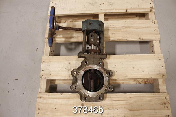 Used Neles Jamesbury 4" Hand Operated Butterfly Valve, 4 815L-11-3600MT #37846