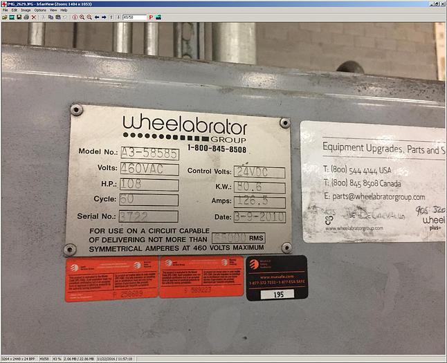 Excellent 2010 Wheelabrator 4 Wheel Mesh Belt #MB2010