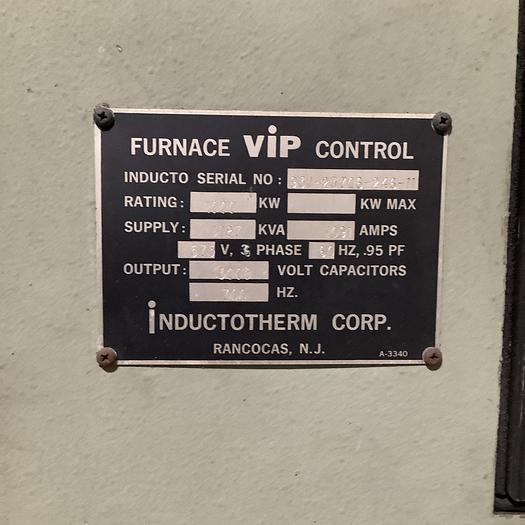 Used 1993 INDUCTOTHERM 1000-5CR Power Supply (On Hold)