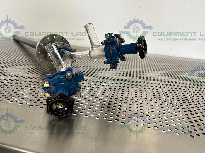 Used Buchi  AG Katalog 8801 Y Shaped Glass w/ 2 Valves