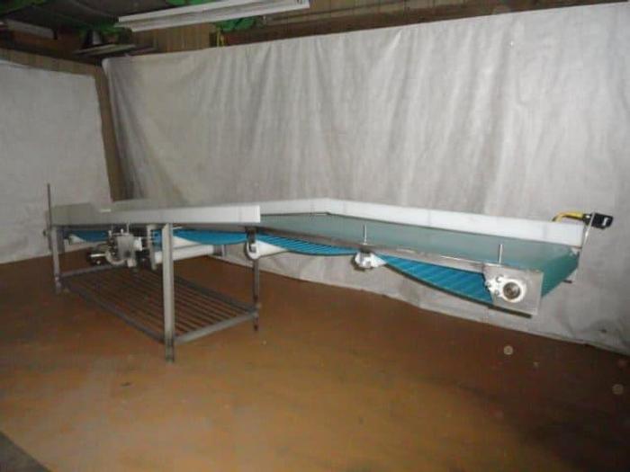 Used Tri-Mach Dimple Belt Incline Conveyor; Md#Ever-Kleen, 24" wide x 11' 6" long