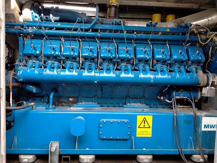Used 2 MW 2011 Used MWM TCG2020V20 Natural Gas Generator