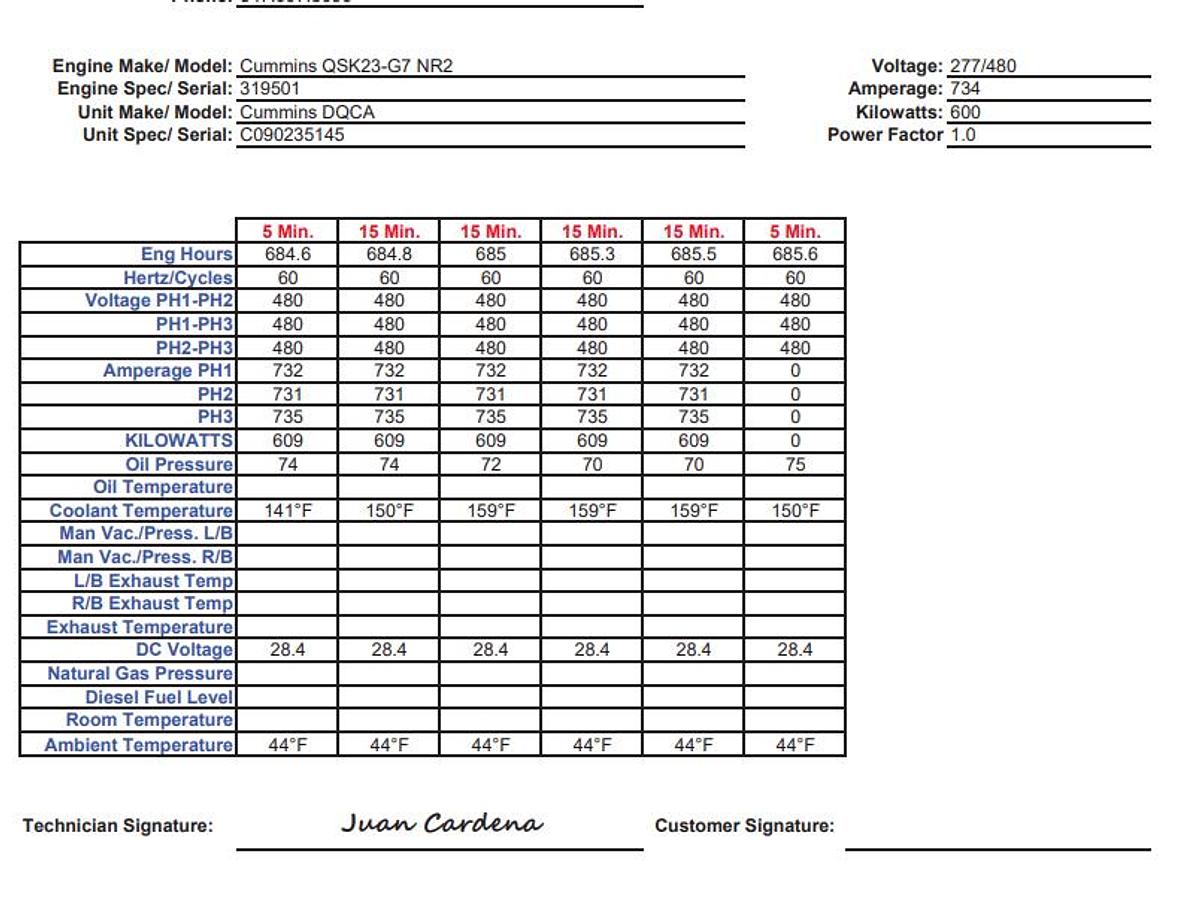 Used Used Cummins DQCA QSK23-G7 Diesel Generator, 685 Hrs, EPA Tier 2 600 kW