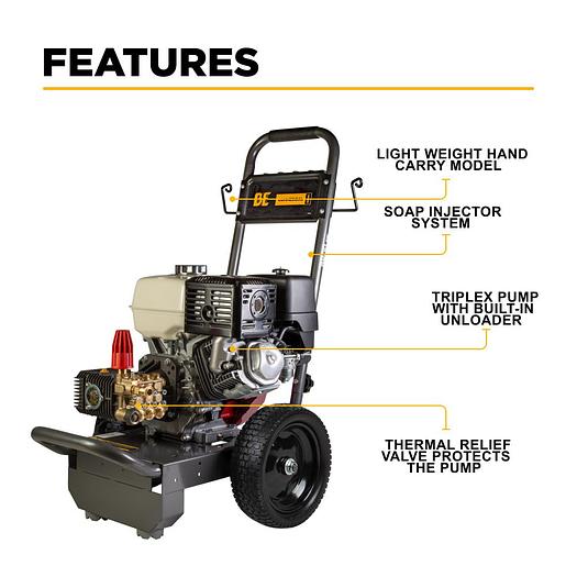 4200PSI 4.0GPM Cold Water Gas Pressure Washer - B4213HC