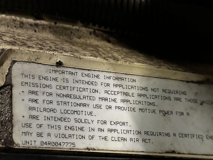 Used Used Kohler 180RZDB Natural Gas Generator, 1098 Hrs, 180 KW