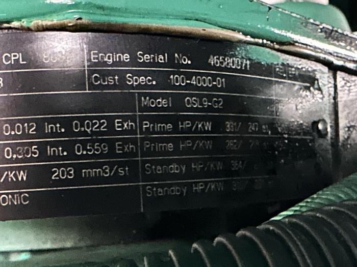 Used Used Cummins DSHAA QSL9-G2 Diesel Generator, 610 hrs., 150 KW