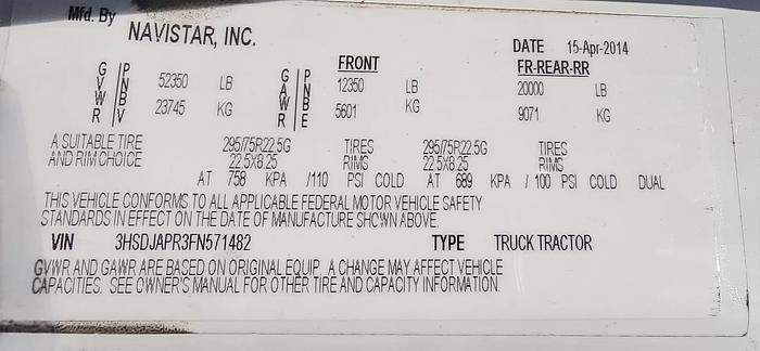 Used 2015 Navstar Prostar