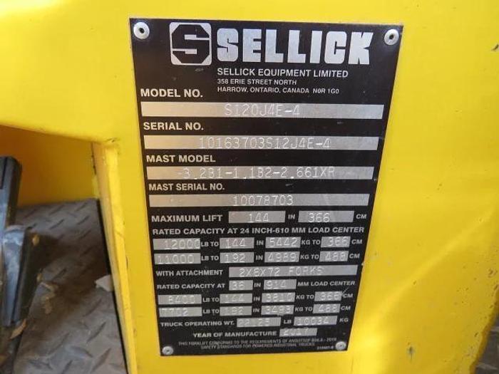 Used 2017 SELLICK MODEL  S120J4E-4 (ON SPECIAL )