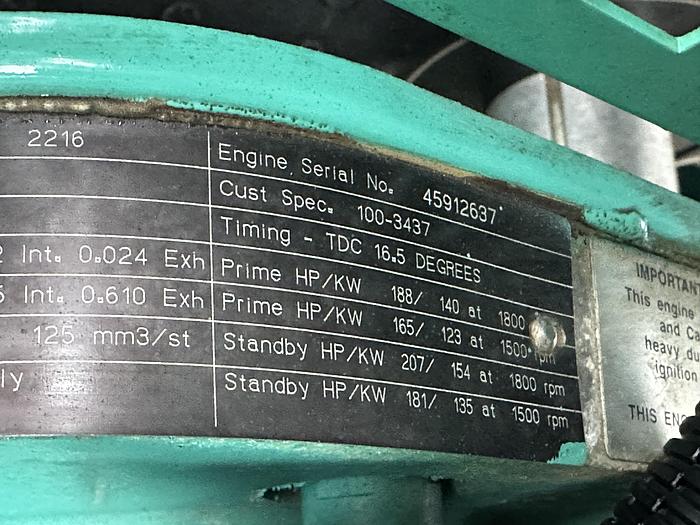 Used Used Cummins DGEA Diesel Generator, 240 Hrs, 125 KW