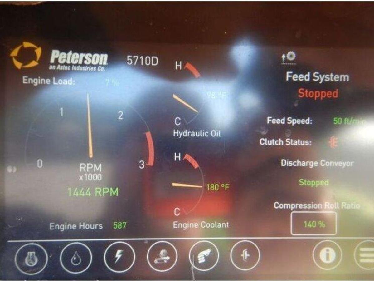 Used 2018 Peterson 5710D Horizontal Grinder - Low Hours, High Capacity