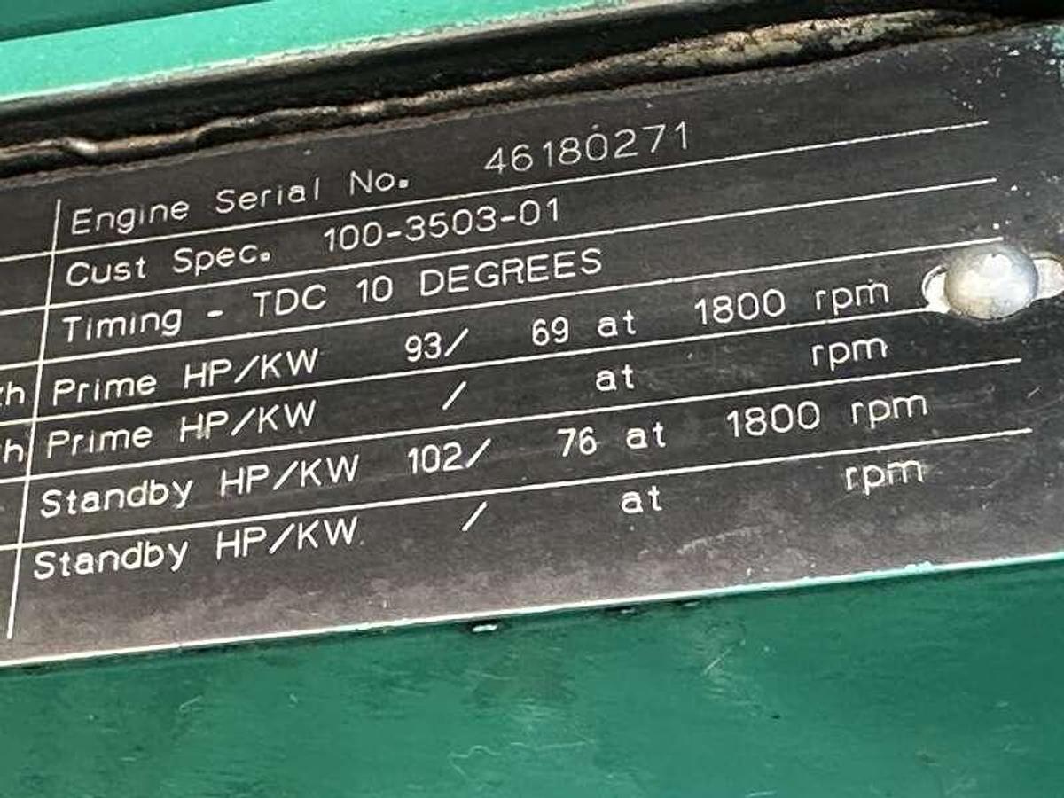 Used Used Cummins 4TB3.9-G4 Diesel Generator, 844 Hrs 50 kW