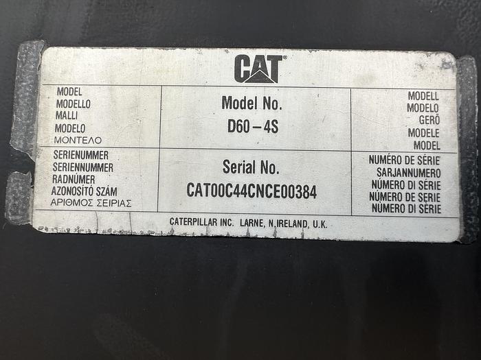 Used Used Caterpillar D60-4S Diesel Generator, 351 Hrs, EPA Tier 3, Single Phase, 60 KW