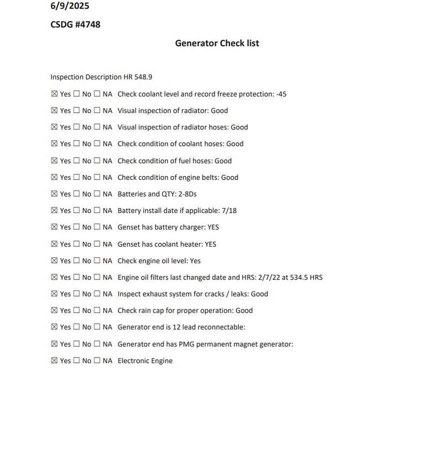Used Cummins DFEK QSX15-G9 NR2 Diesel Generator, 647 Hrs, EPA Tier 2  500 k