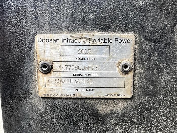 Used Used Doosan G150 Rental Grade Diesel Generator, 7979 Hrs, EPA Tier 4i, 123 KW