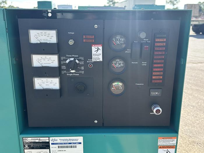 Used Used Cummins GGFB Natural Gas / Propane Generator, 361 Hrs 1 or 3 Phase, 35 KW