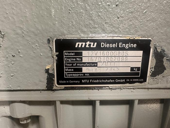 Used Used MTU DS600 12V1600G80S Diesel Generator, 188 Hrs, EPA Tier 2, 600 KW