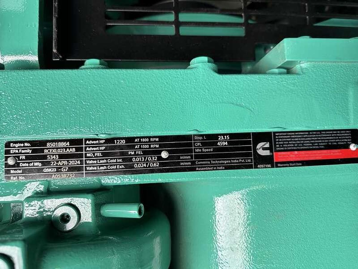 Used New Cummins DQCB QSK23-G7 Diesel Generator EPA Tier 2  750 kW