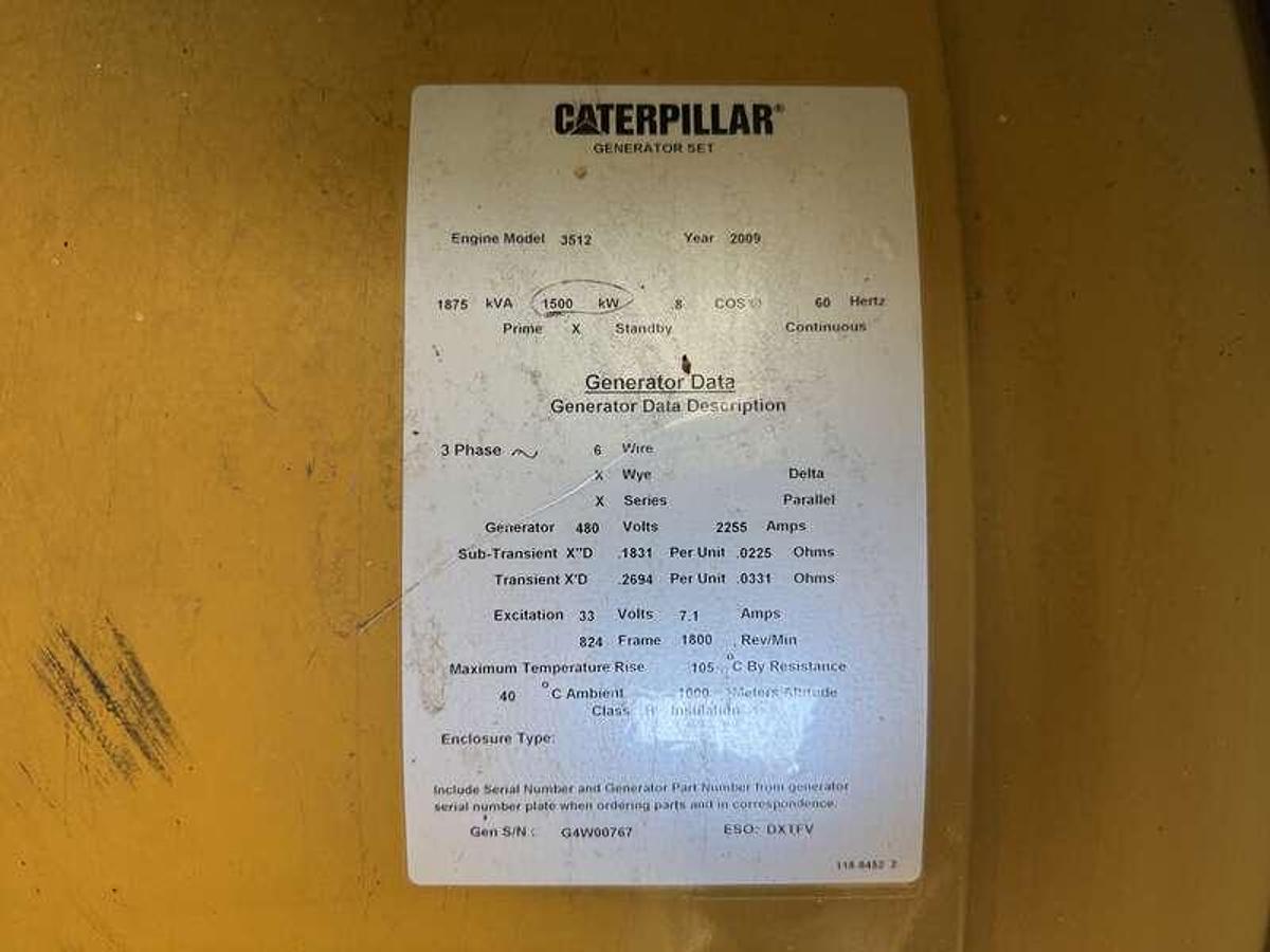 Used Used Caterpillar 3512C Diesel Generator, 585 Hrs, EPA Tier 2