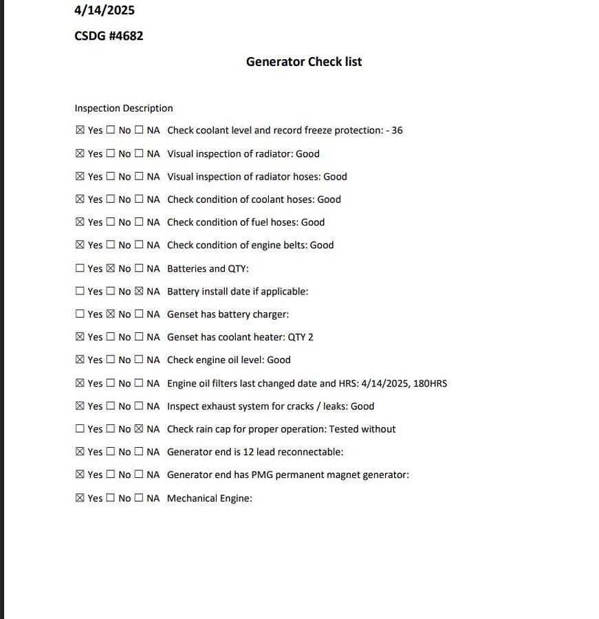 Used Used Cummins DFLE KTA50-G9 Diesel Generator, 179 Hrs  1500 kW