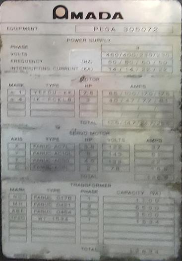 Used CNC PUNCH PRESS 