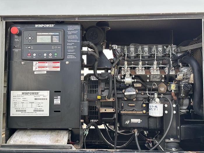 Used Used Winpower DR20 Isuzu BV-4LE1 Rental Grade Diesel Generator 6402 Hrs EPA Tier 3, 20 KW