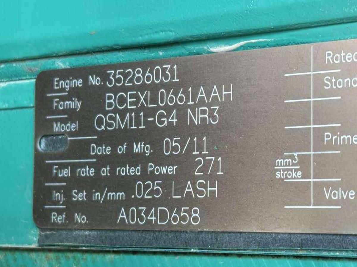 Used Used Cummins DQHAB QSM11-G4 Diesel Generator, 240 Hrs EPA Tier 3 300 kW