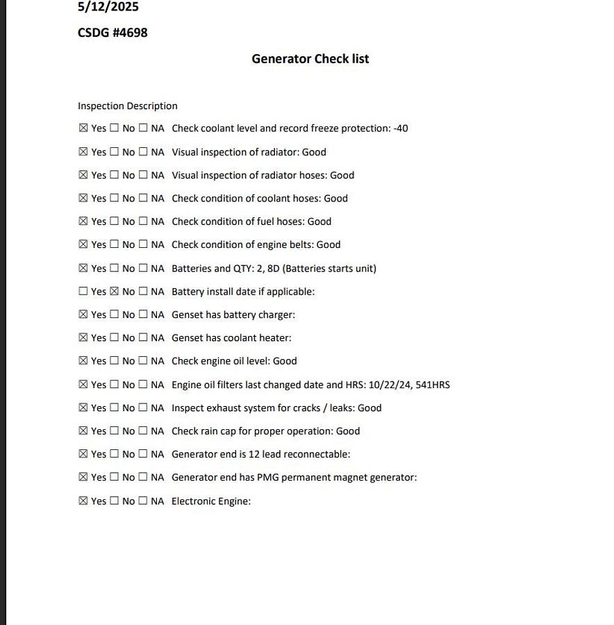 Used Used MTU DS00500 10V1600G80S Diesel Generator, 585 Hrs, EPA Tier 2  500 kW