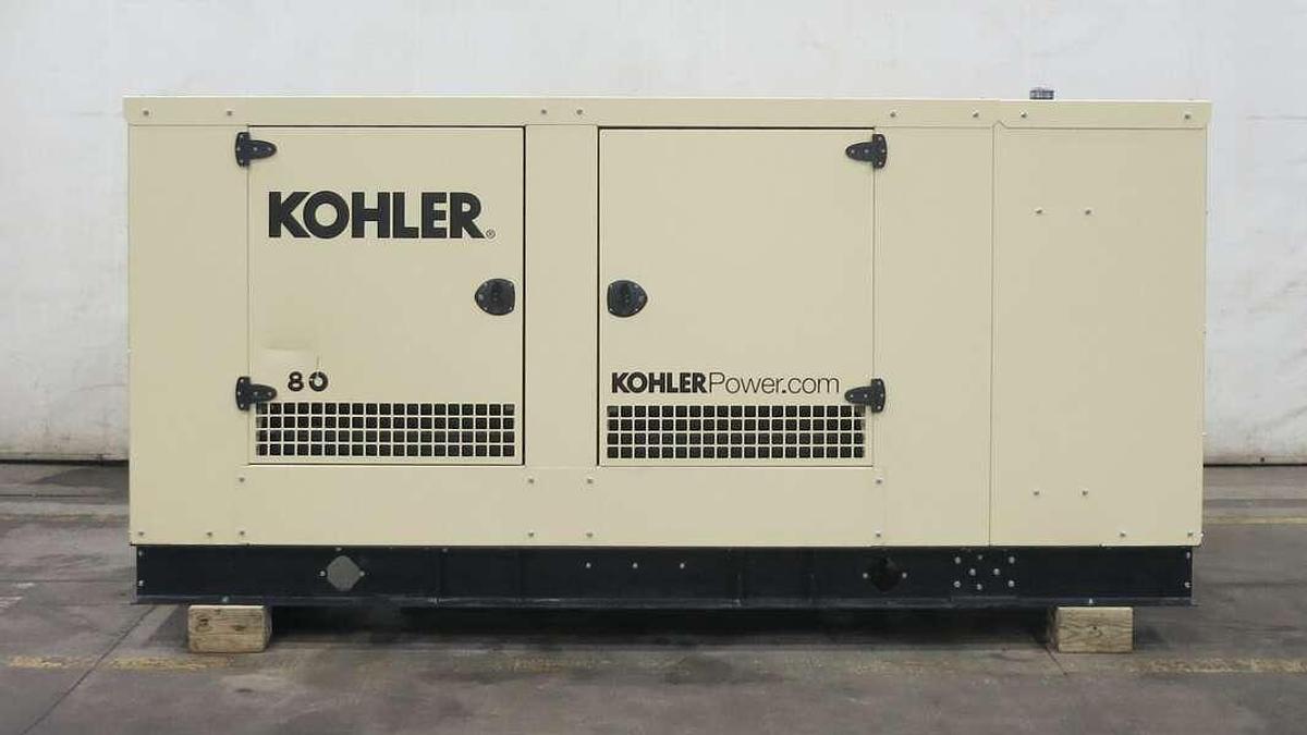 Used Used Kohler KG80 Natural Gas / Propane Generator, 83 Hrs, EPA Certified