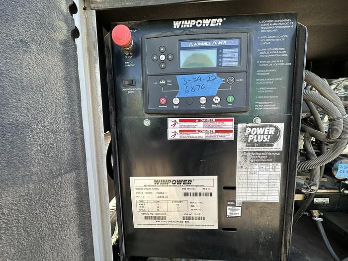 Used Used Winpower DR20 Isuzu BV-4LE1 Rental Grade Diesel Generator 6886 Hrs EPA Tier 3, 20 KW