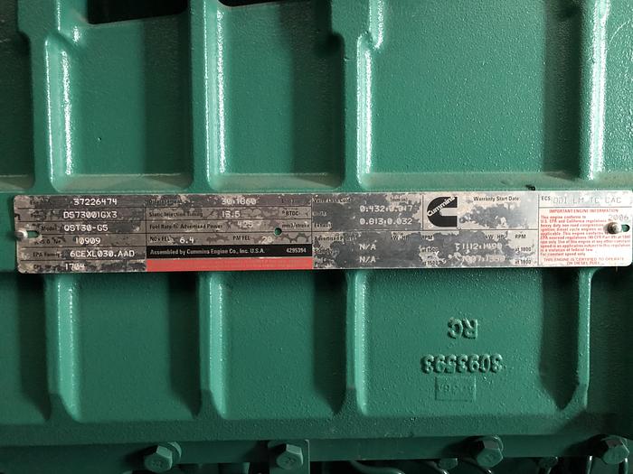 Used Used Cummins DQFAB QST30-G5 diesel generator 292 Hrs, EPA Tier 2, 800 KW