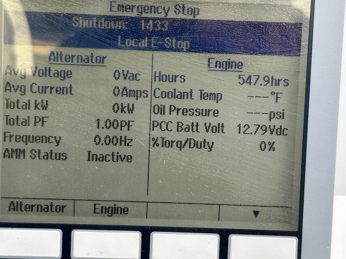 Used Used Cummins C200N6B QSJ8.9G Natural Gas / Propane Generator, 547 Hrs, EPA Certified, 200 KW