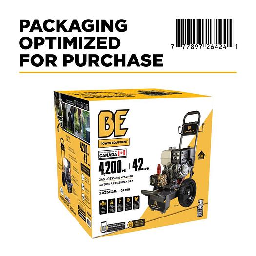 4200PSI 4.0GPM Cold Water Gas Pressure Washer - B4213HC