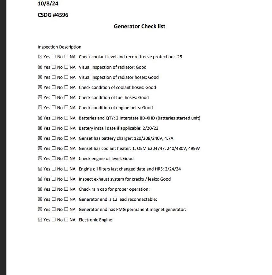 Used Used Cummins DQCB QSK23-G7 NR2 Diesel Generator, 468 Hrs, EPA Tier 2, 750 KW