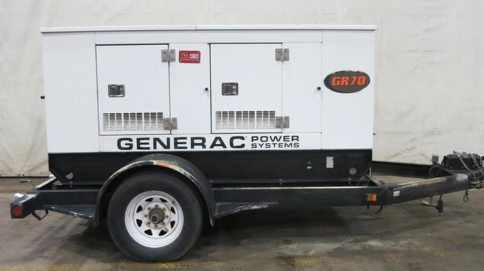 Used Used Generac GR-70 Rental Grade Diesel Generator 6566 Hrs, 62 KW