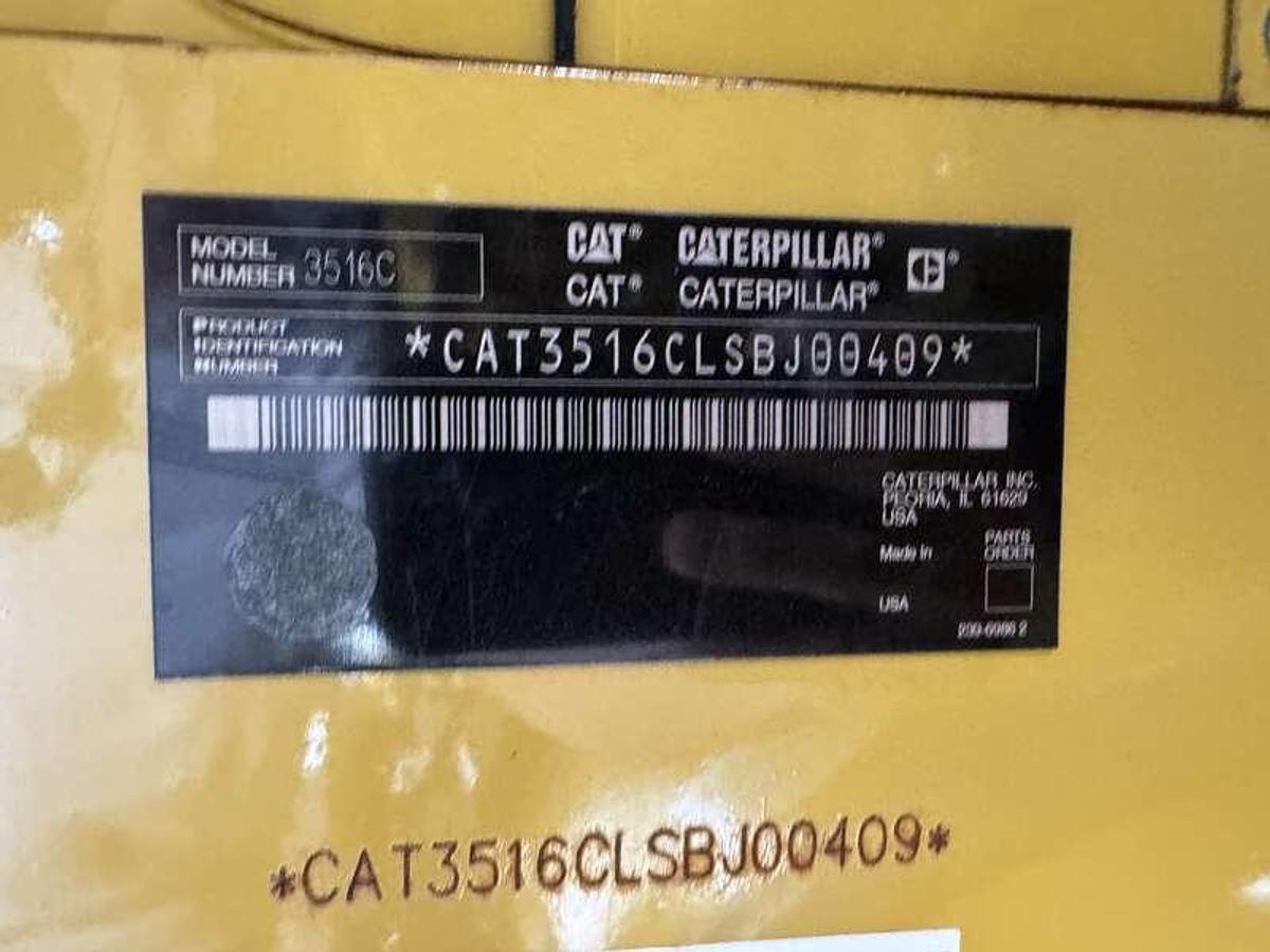 Used Used Caterpillar 3516C Diesel Generator, 237 Hrs, EPA Tier 2  2000 kW