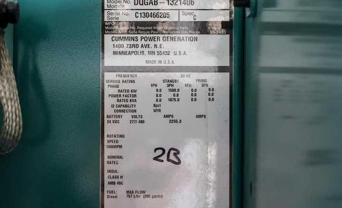 Used 2013 Cummins DQGAB-1321