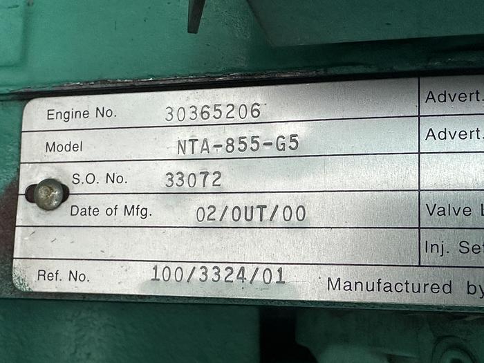 Used Used Cummins DFCE NTA855-G5 Diesel Generator, 38 Hrs, 400 KW